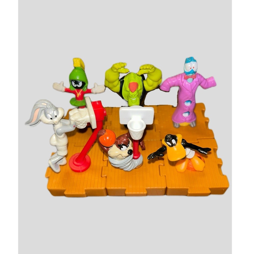 Vintage Warner Bros Space Jam Basketball Toy Figures Lot of 6 McDonald's 1996